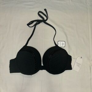 NWT  black bikini top